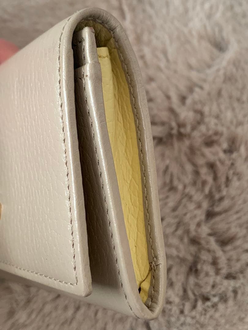 GUCCI グッチ ベージュ 名刺入れ レザーカードケース バイカラー