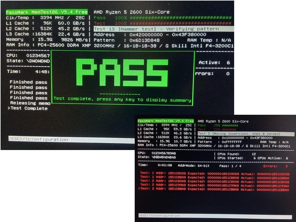 G.Skill DDR4-3200 16G×２ 32G 起動するもジャンク扱