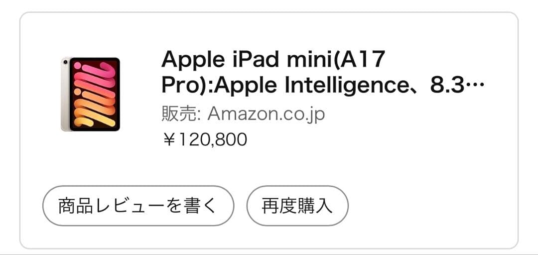Apple iPad mini (A17 Pro)セルラーモデル