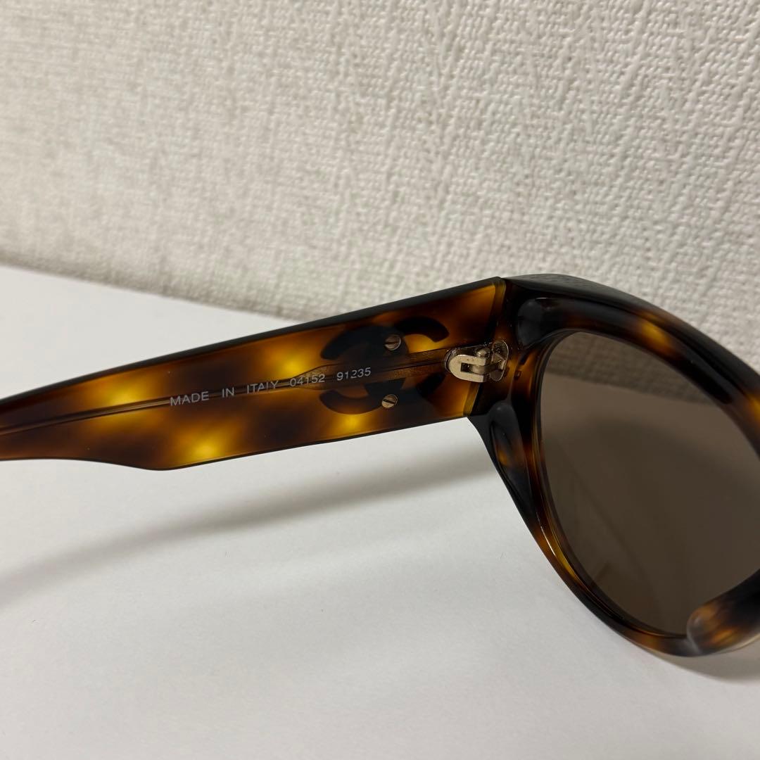 CHANEL 01451 91235 べっ甲調 サングラス メガネ ロゴ入り