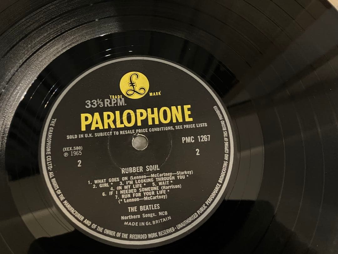 【美品】The Beatles RUBBER SOUL レコード　MONO