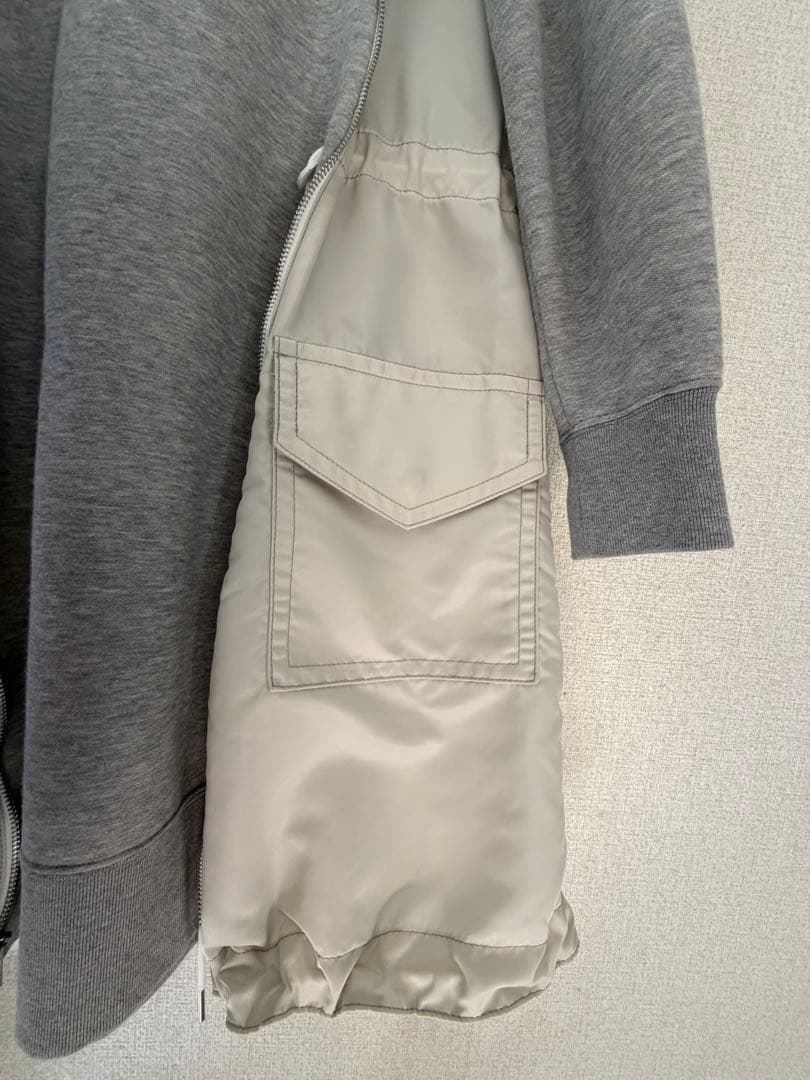 美品　sacai MA1 ワンピース　ブラック　size1