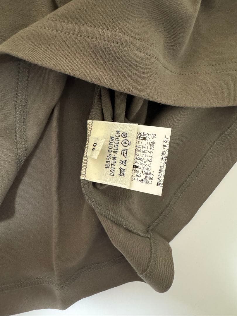 81 HERMES ブラウンTシャツ 半袖 コットン100% フランス製