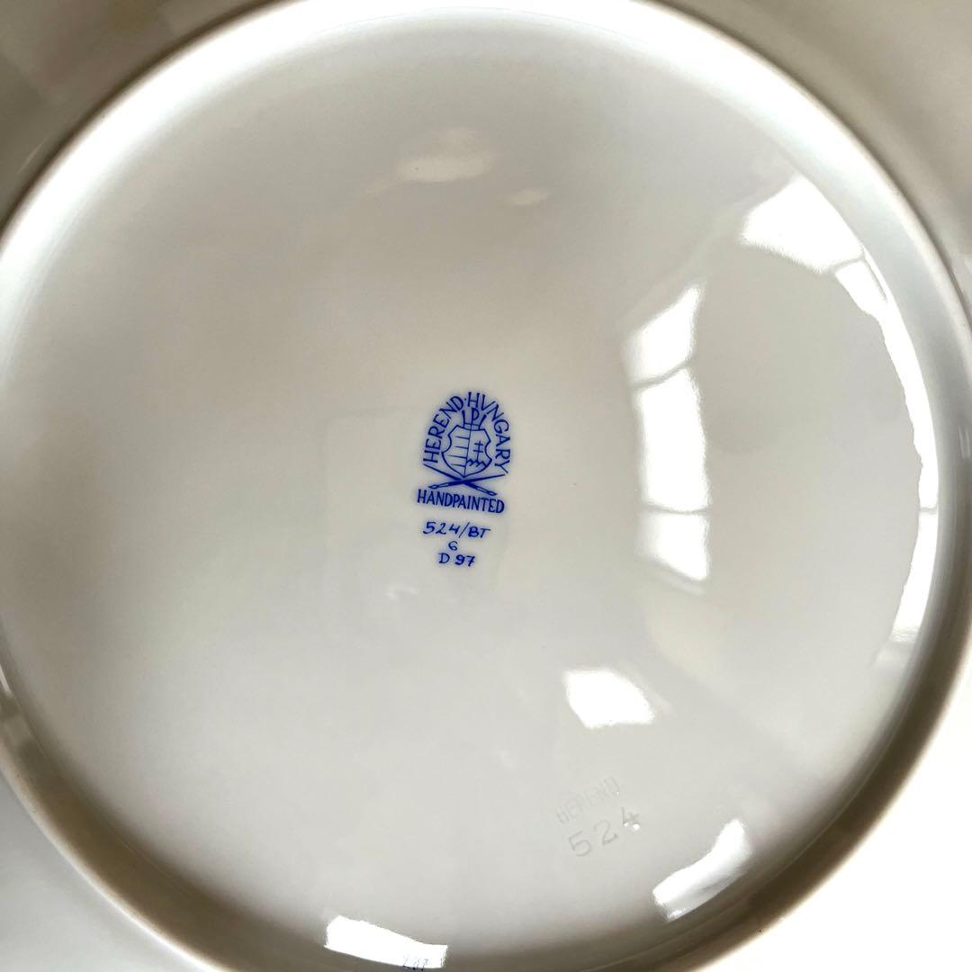 ★ヘレンド★ハンガリー 花柄陶磁器プレート直径25cm華やかな手描き皿 S20