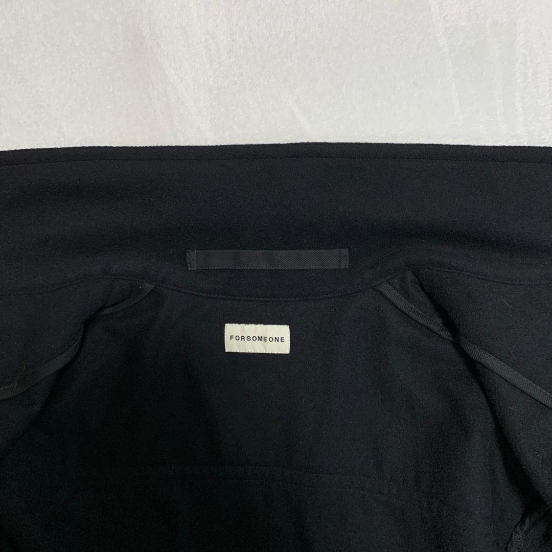 定価14万【美品】FORSOMEONE レザーパネル ウールダッフルコート 48