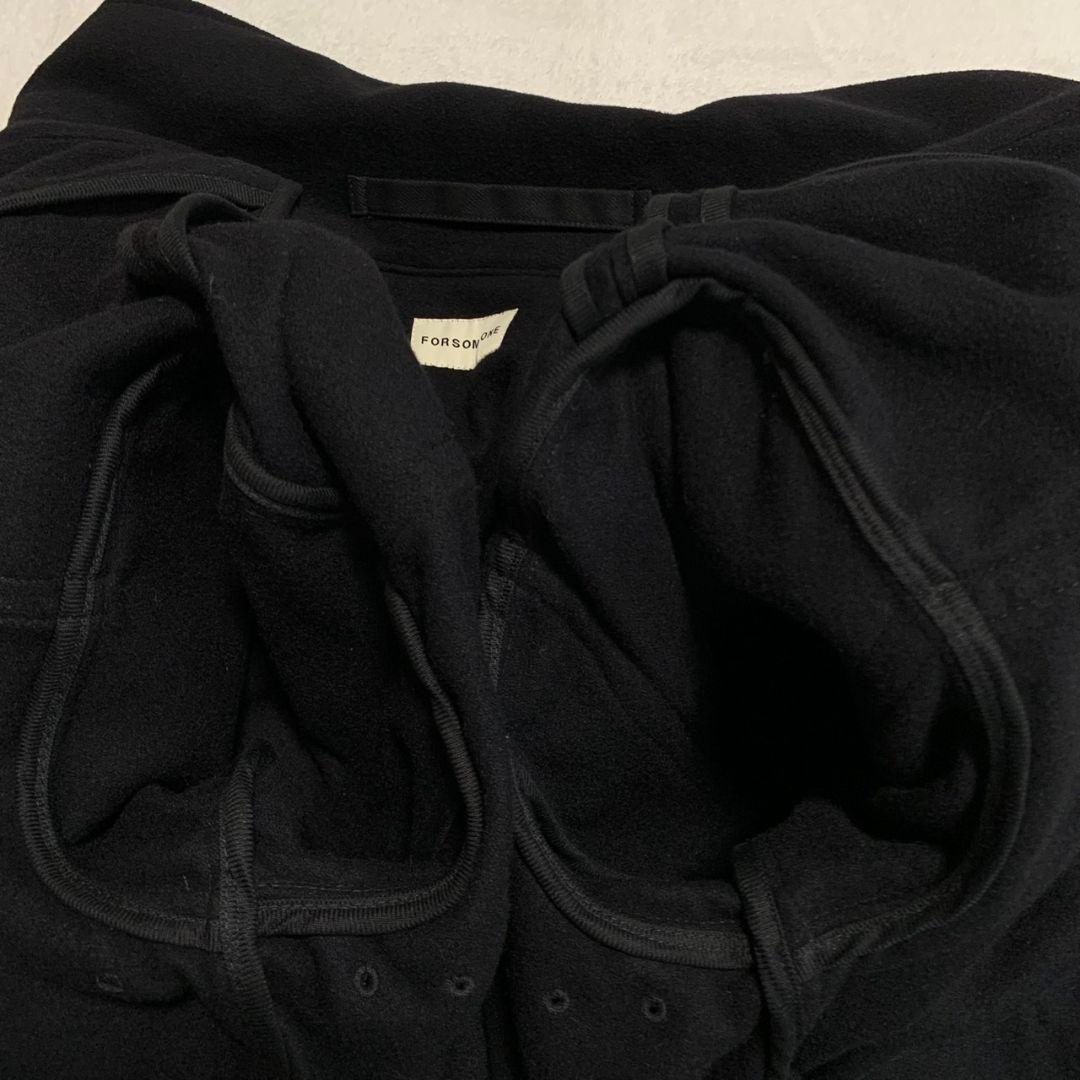 定価14万【美品】FORSOMEONE レザーパネル ウールダッフルコート 48