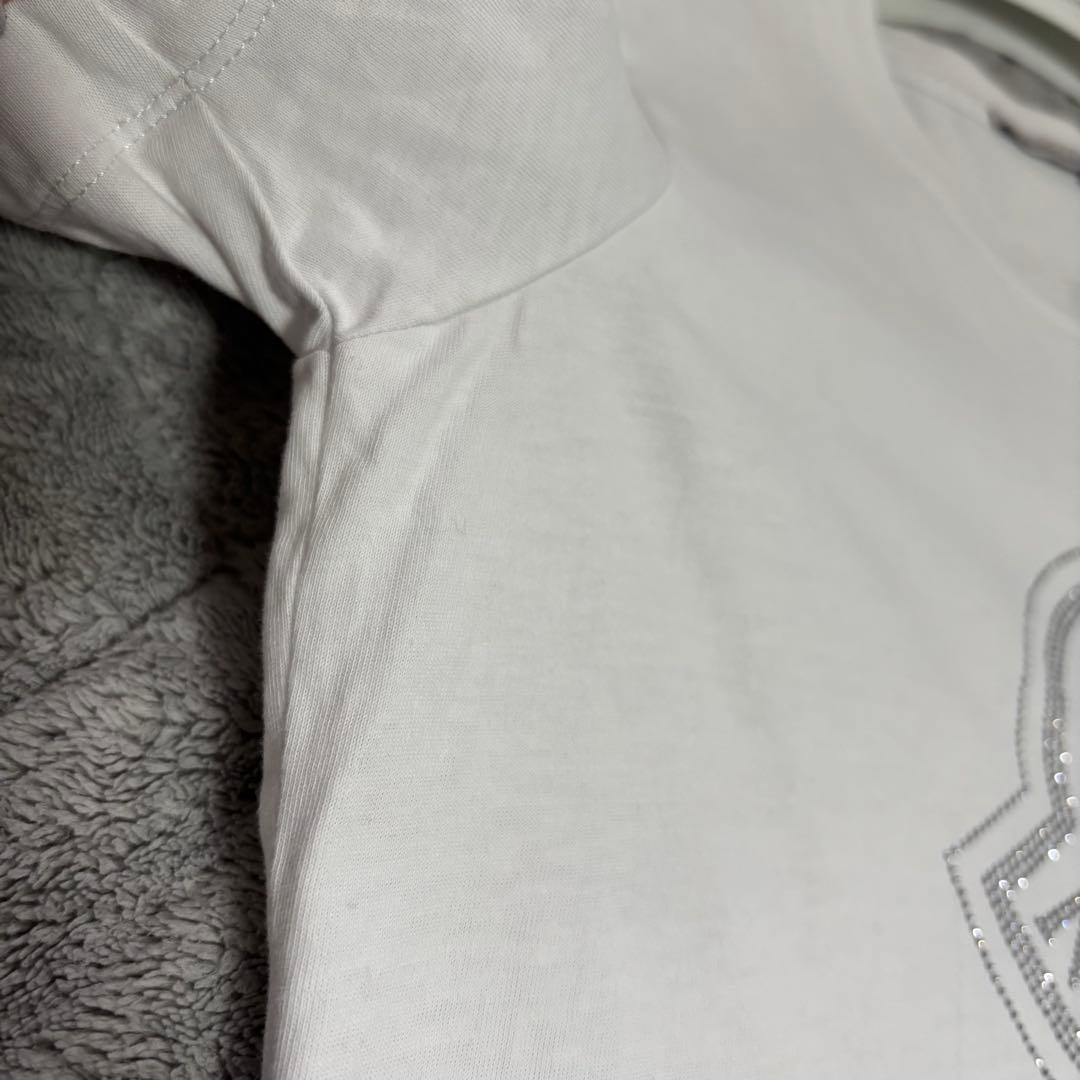 MONCLER ストーン装飾 ホワイト Tシャツ
