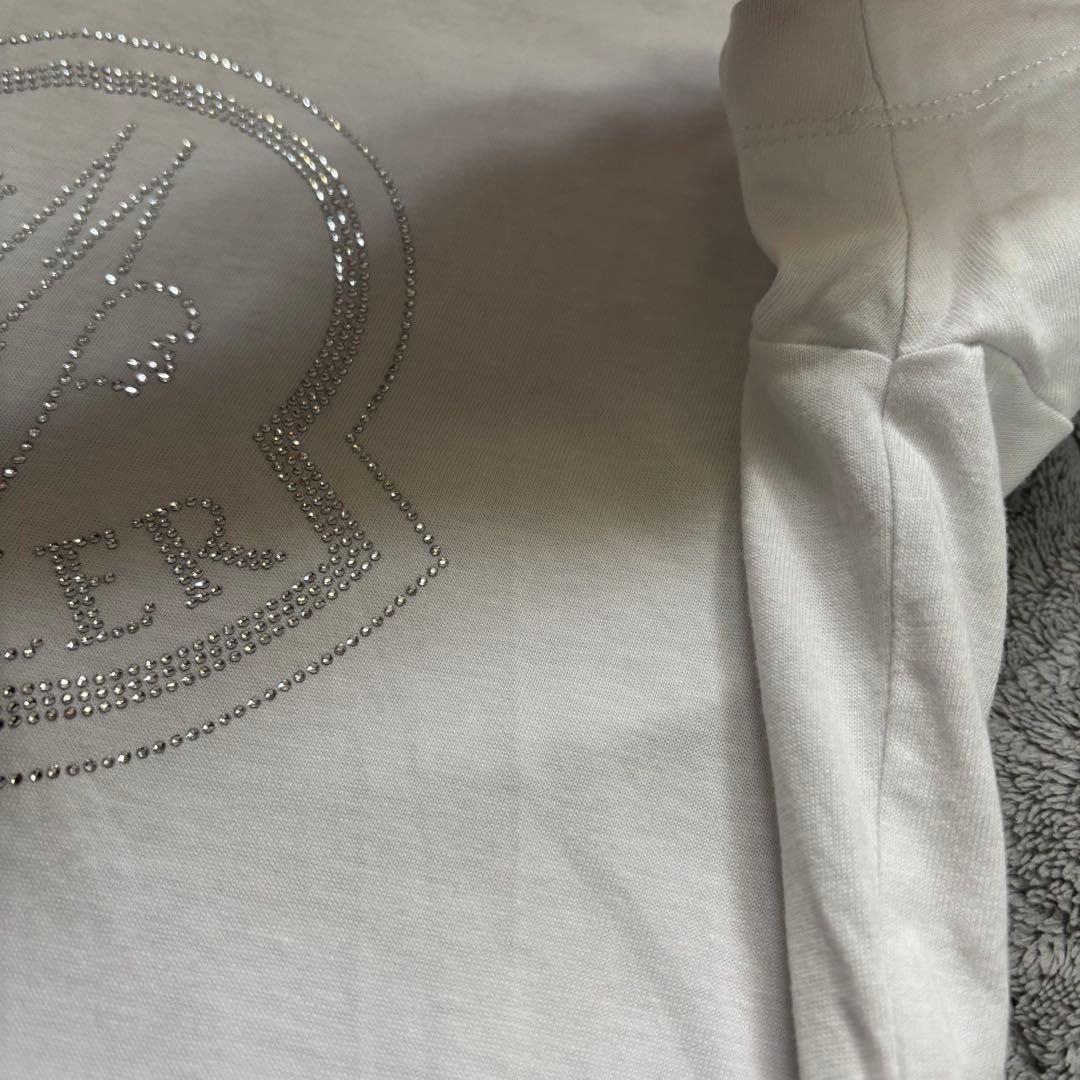 MONCLER ストーン装飾 ホワイト Tシャツ