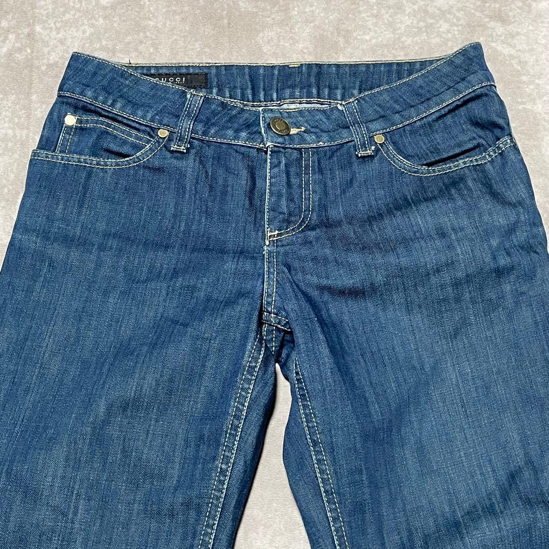 グッチ　GUCCI　ジーンズ　デニムパンツ　クロップド丈　インターロッキング