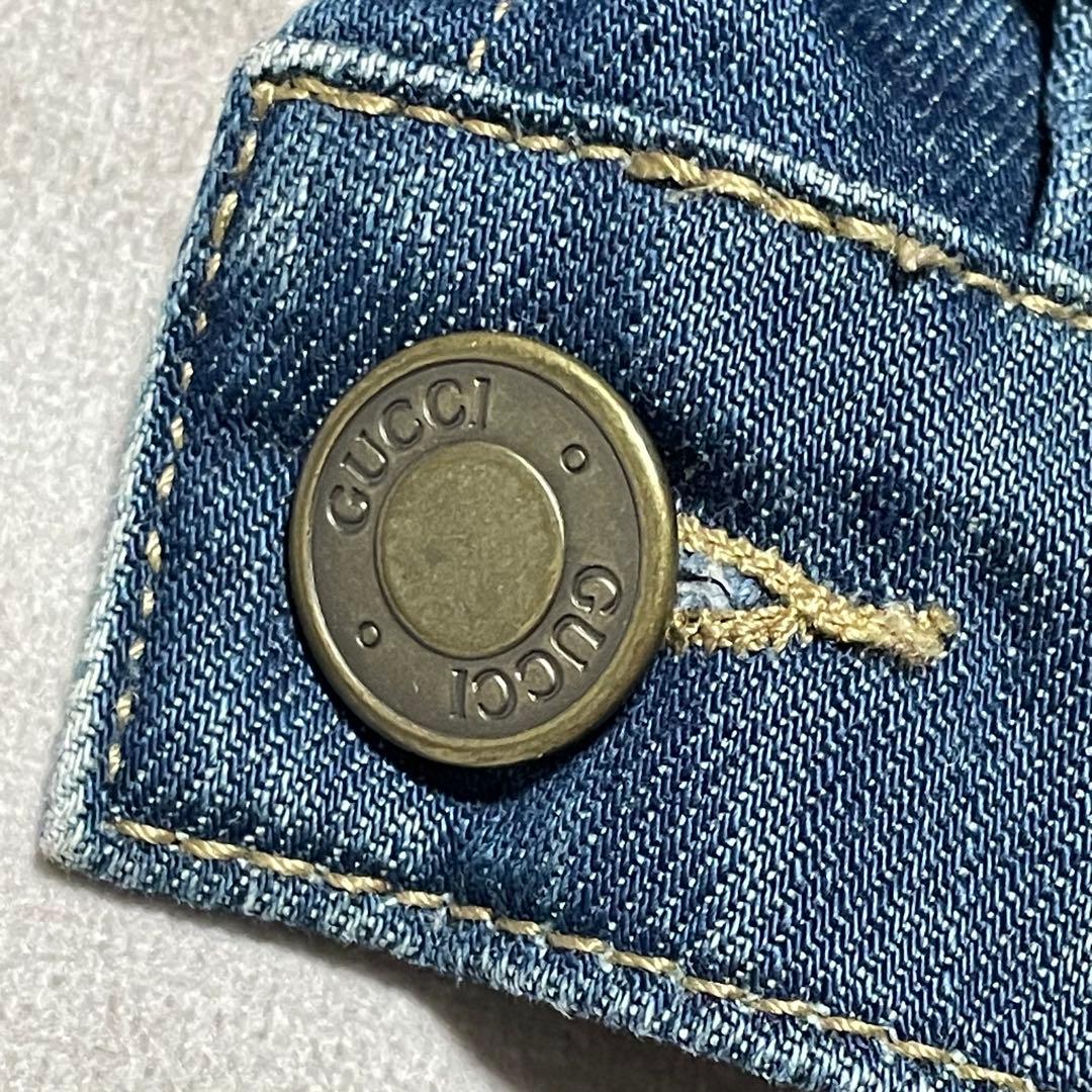 グッチ　GUCCI　ジーンズ　デニムパンツ　クロップド丈　インターロッキング