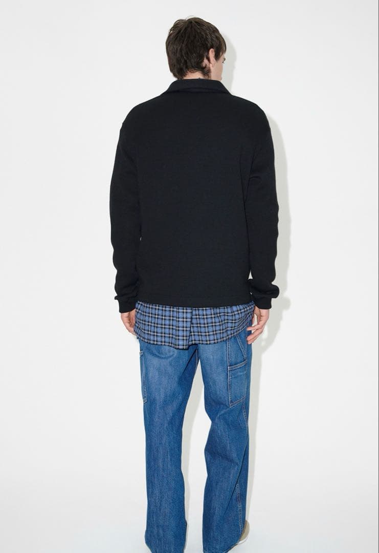 トップス ILE PIQUET Black Pseudo Knit