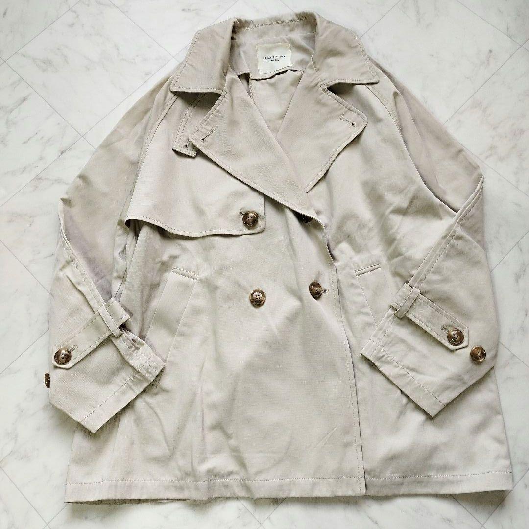 極美品　フリークスストア　ショートトレンチコート　ベージュ　現行　25SS