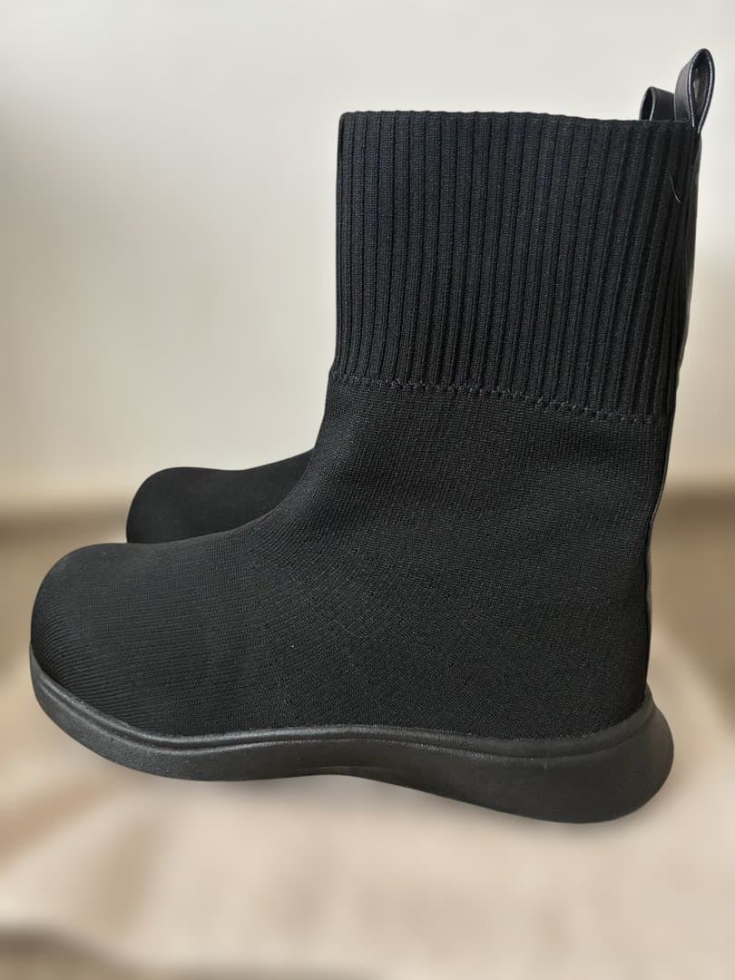 Racbaki ブラック ニットブーツ　XL