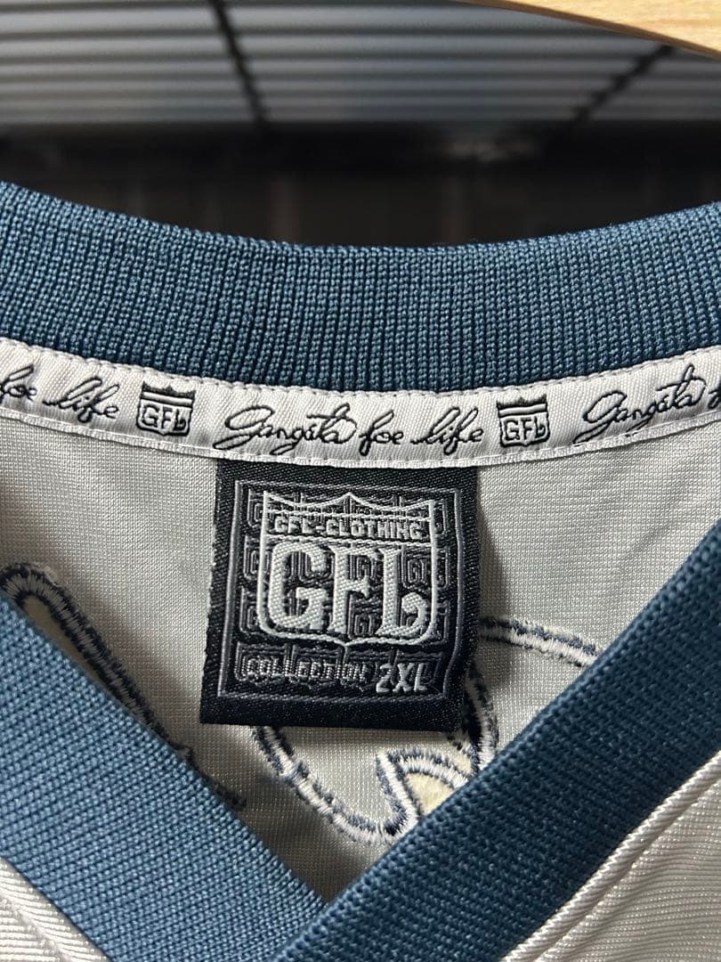 美品 GFL California 1 シャツ 2XL ネイビー/シルバー