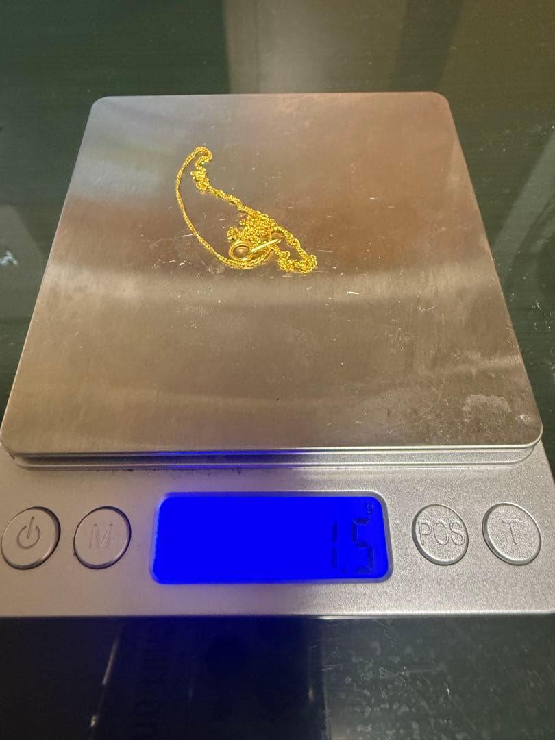 24金 ネックレス 約24cm 1.5g 素材取り
