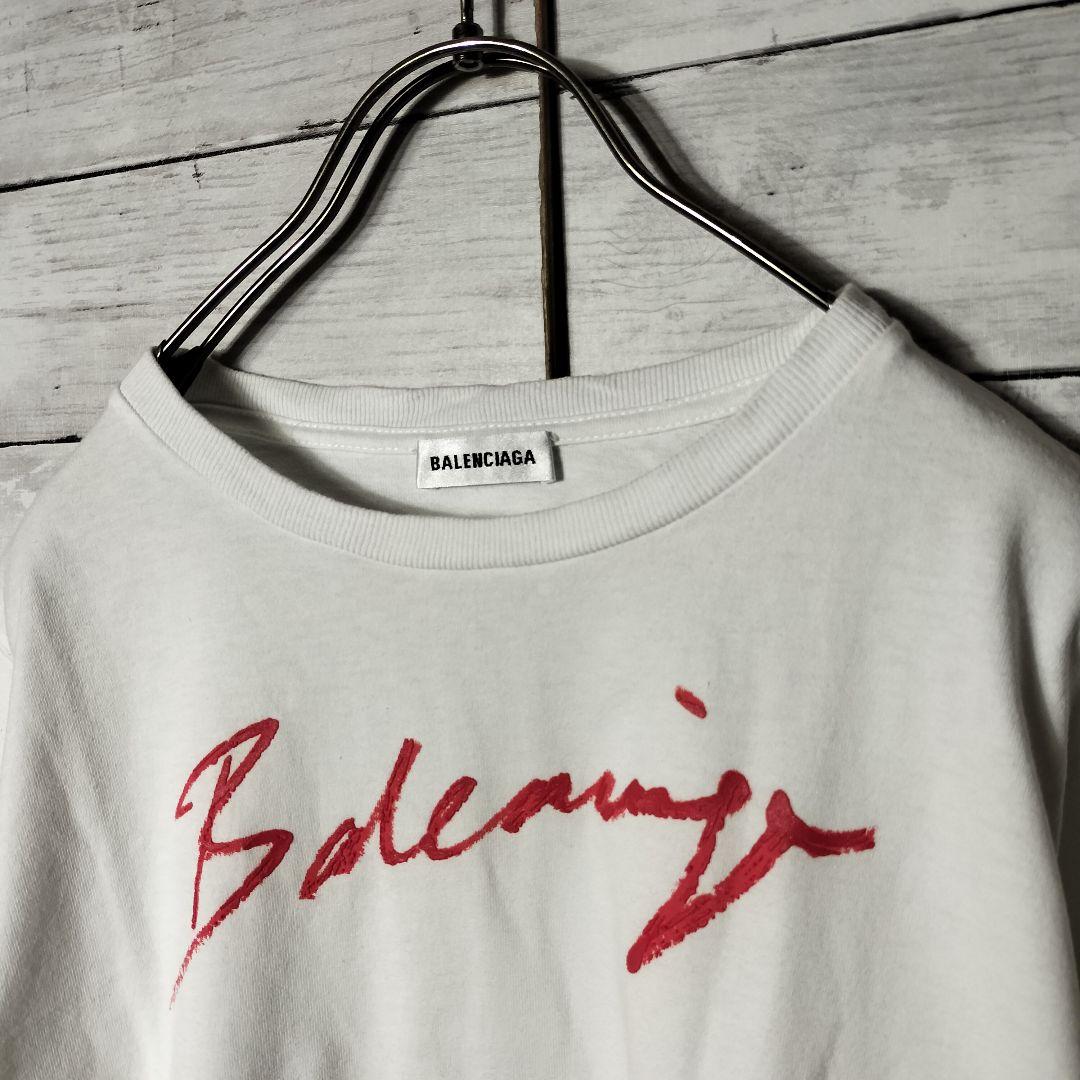 BALENCIAGA バレンシアガ リップ 半袖Tシャツ カットソー 白