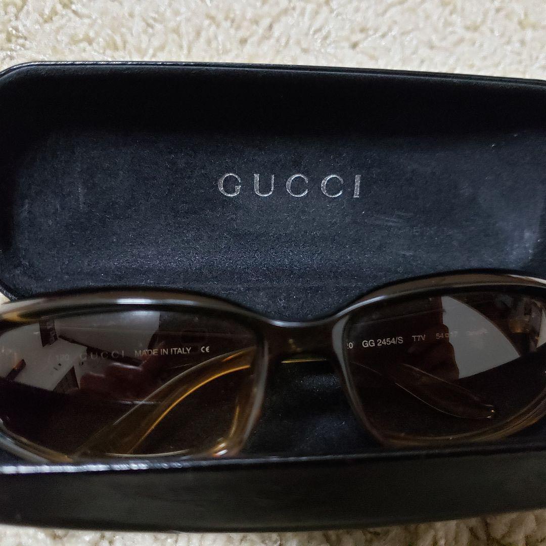 GUCCI グッチ スクエア型 GG2454 ロゴプレート金具 サングラス