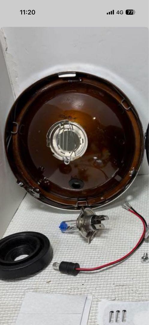 希少当時物シビエスーパーオスカー180πシビエ凹みレンズ付ヘッドライトマーシャル