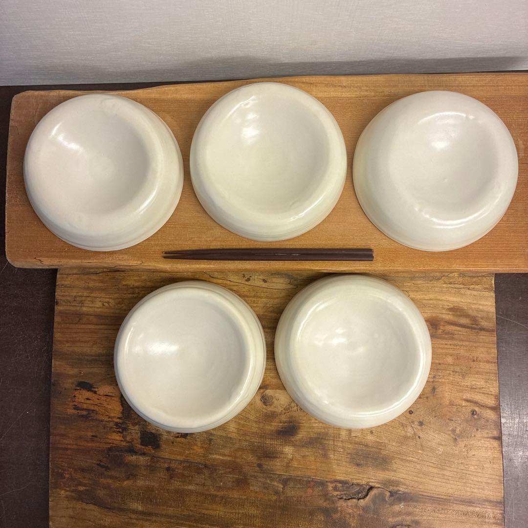ちゃーさん新品　陶器　陶芸作家　変形鉢5個　44