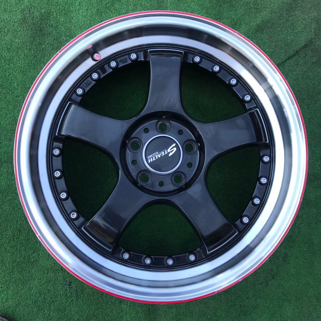 ステルスレーシング　PCD100、17インチアルミホイール