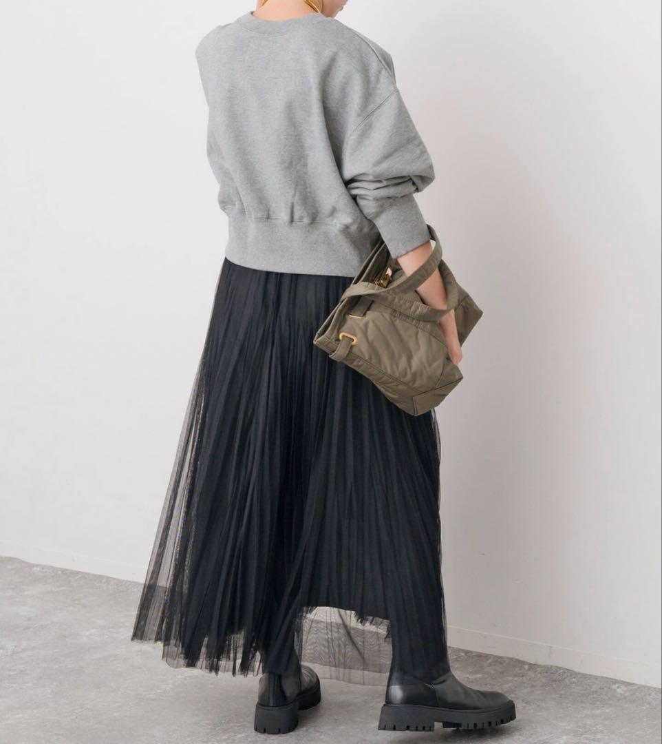 Spick&Span ランダムチュールプリーツスカート