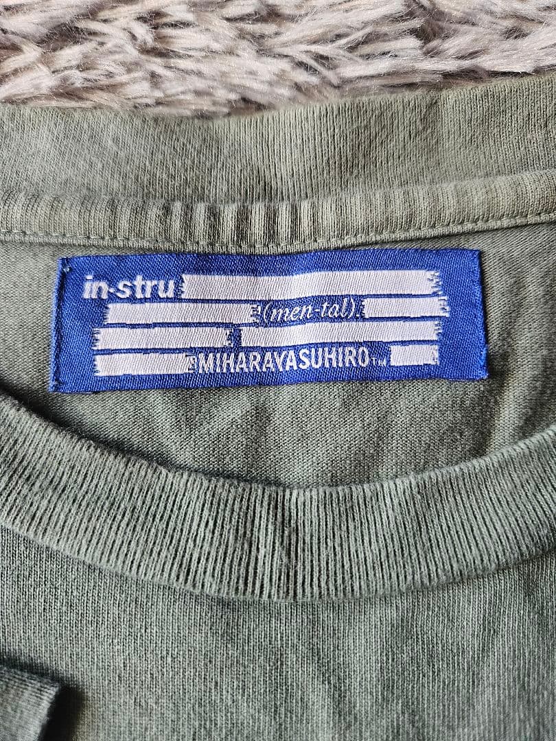 MIHARAYASUHIRO ポケットTシャツ オリーブ
