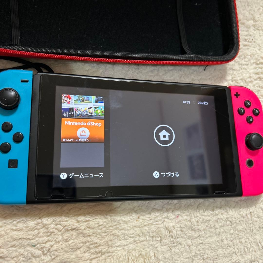Nintendo Switch 本体 赤/青 ゲームソフト3本付き