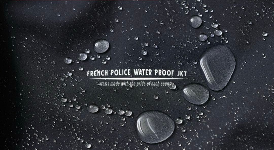 実物 フランス警察 ポリスジャケット112/116 ネイビー 紺色 防水透湿