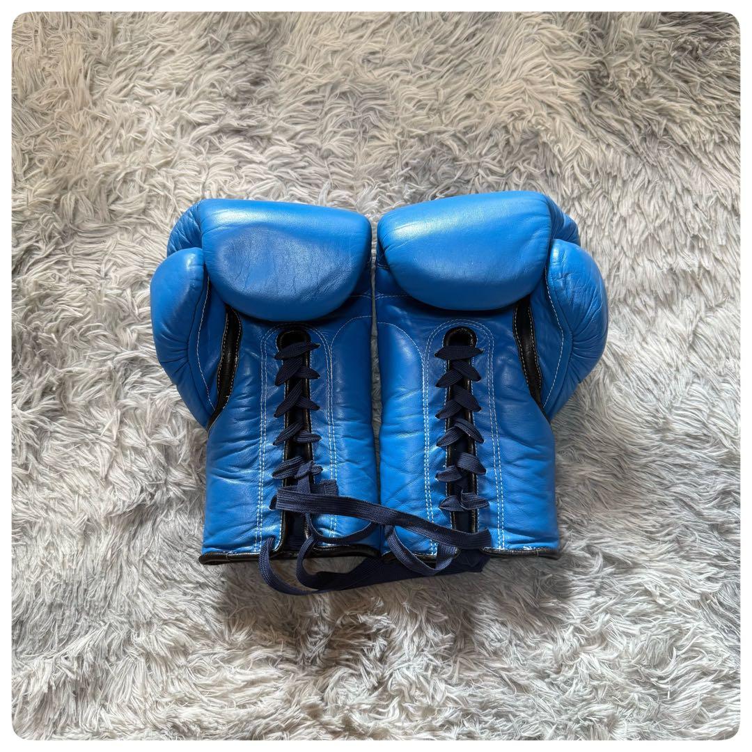 激レア　K-1 ボクシンググローブ 青 レースアップ　10oz
