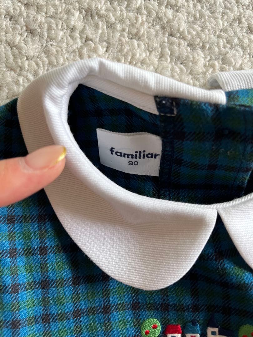 familiar ファミリア　現行品　ファミリアチェックワンピース