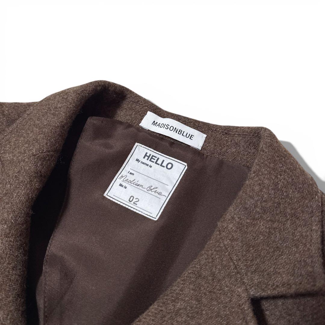 極美品✨️定価11万　マディソンブルー　ウールブレザージャケット　ブラウン　02