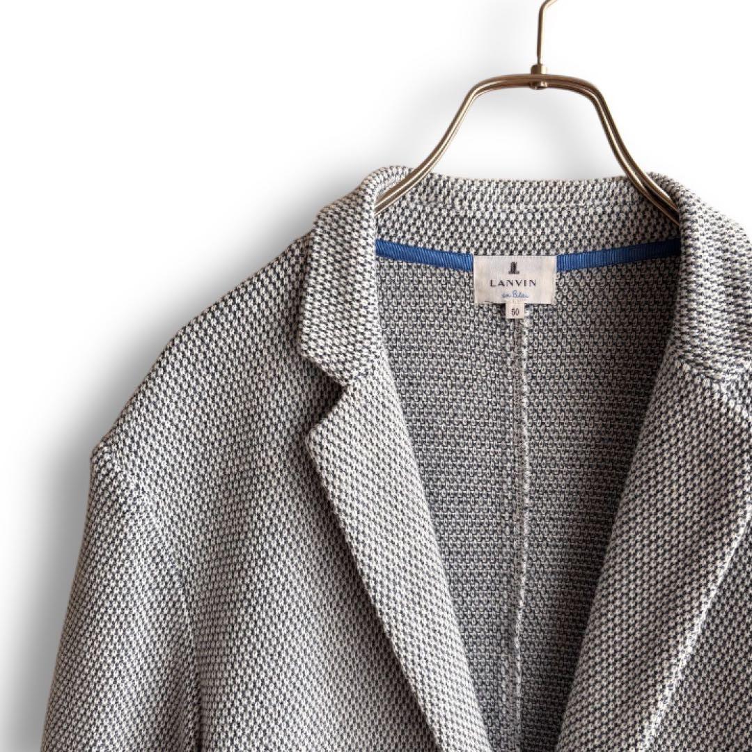 ハオ 　LANVIN en Bleu テーラードジャケット ニット調