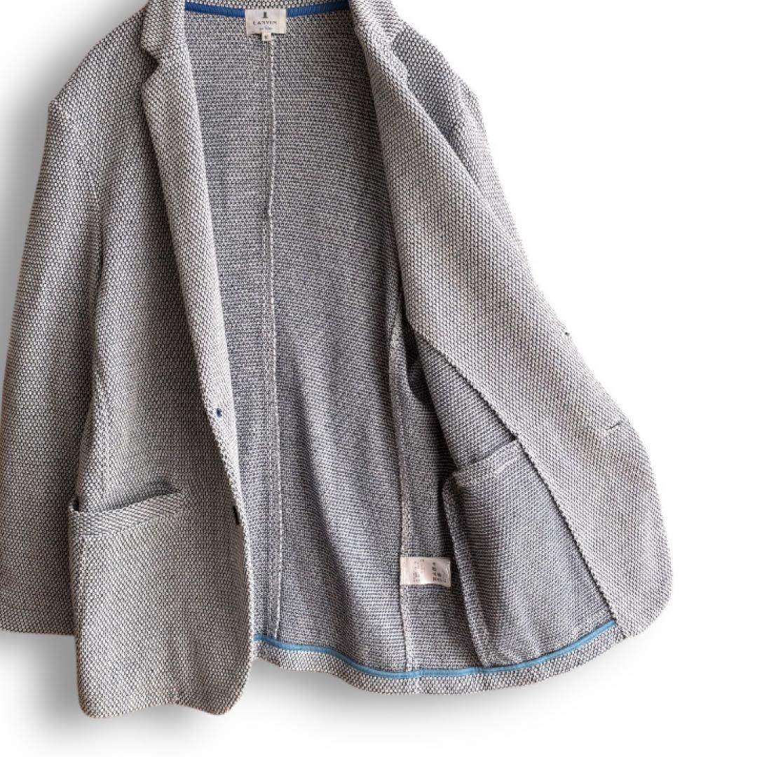 ハオ 　LANVIN en Bleu テーラードジャケット ニット調