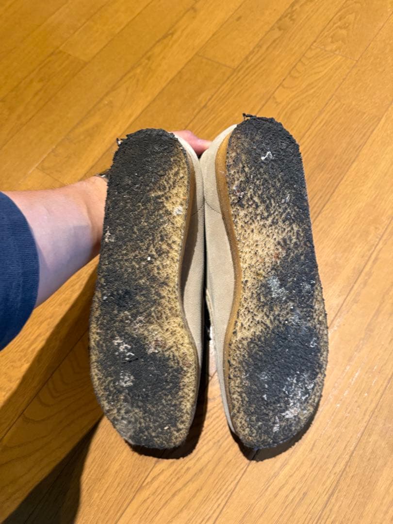 クラークス　ワラビー　ブーツ　ベージュ スエード 28cm