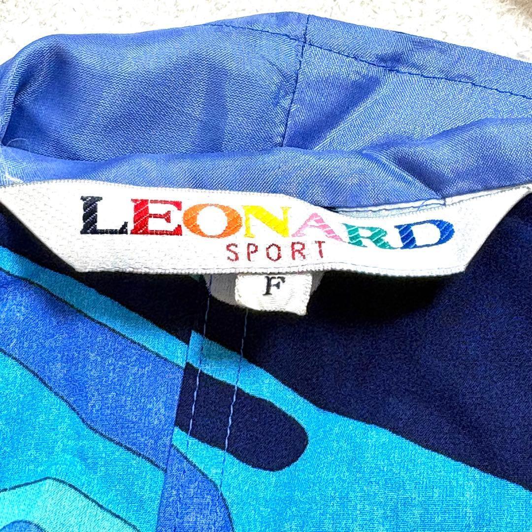 【レオナール】長袖ブルゾン　幾何学模様 総柄　LEONARD SPORT