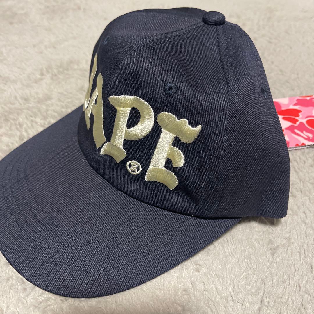 BAPE ネイビーキャップ 新品タグ付き