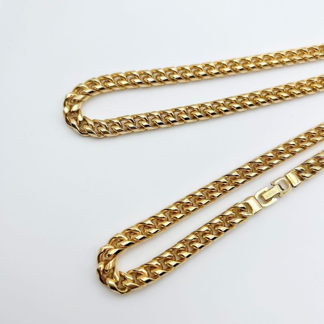 2834-2 極美品✨　Dior　ロングネックレス　喜平　CD ロゴ　希少　刻印