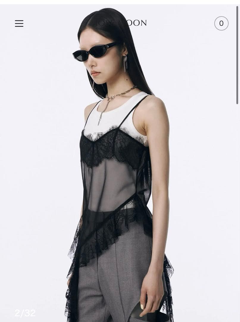 未使用　josemoon LACE TRIM CAMI