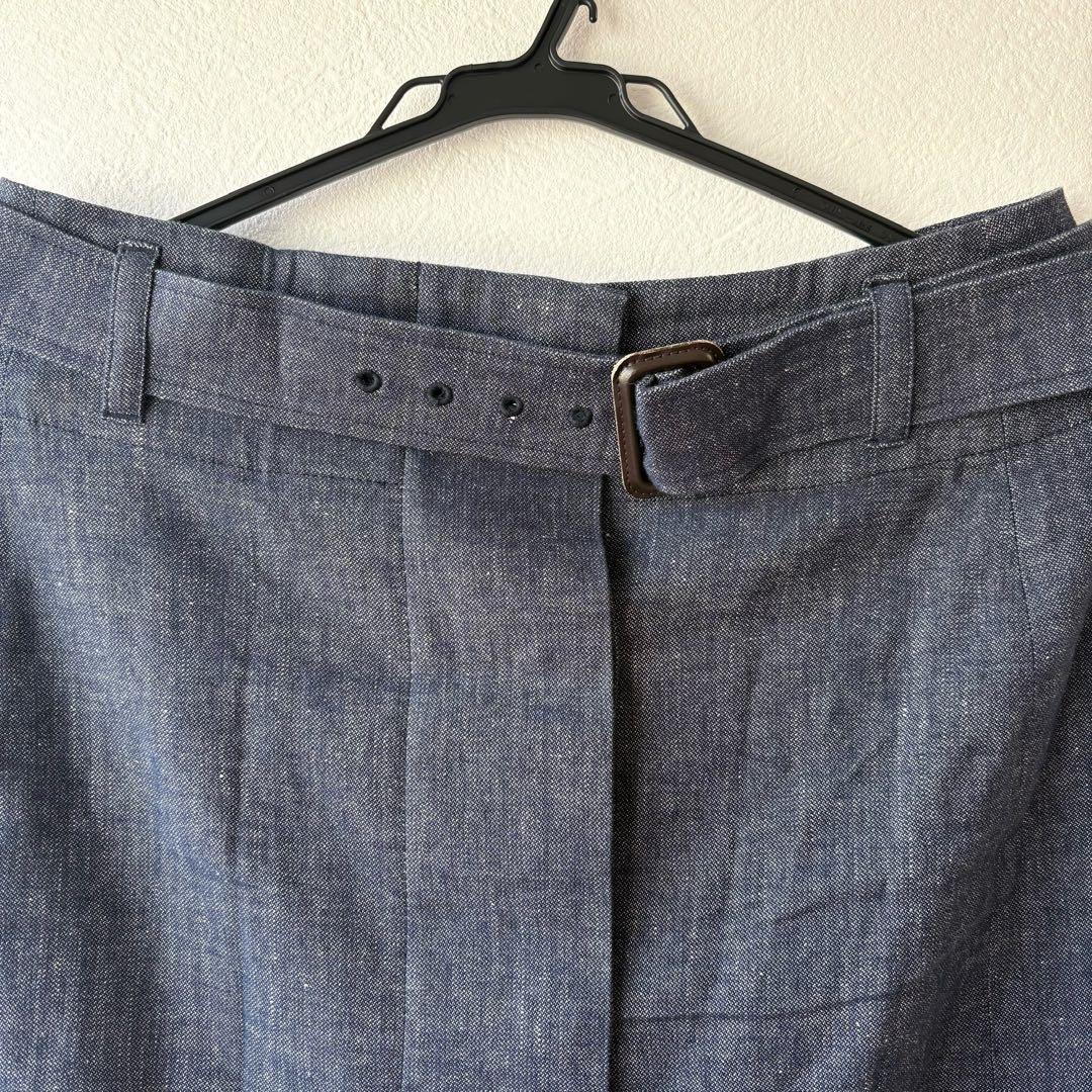 ⑤中古美品 S MaxMara Cecile デニム フレアミディスカート 40