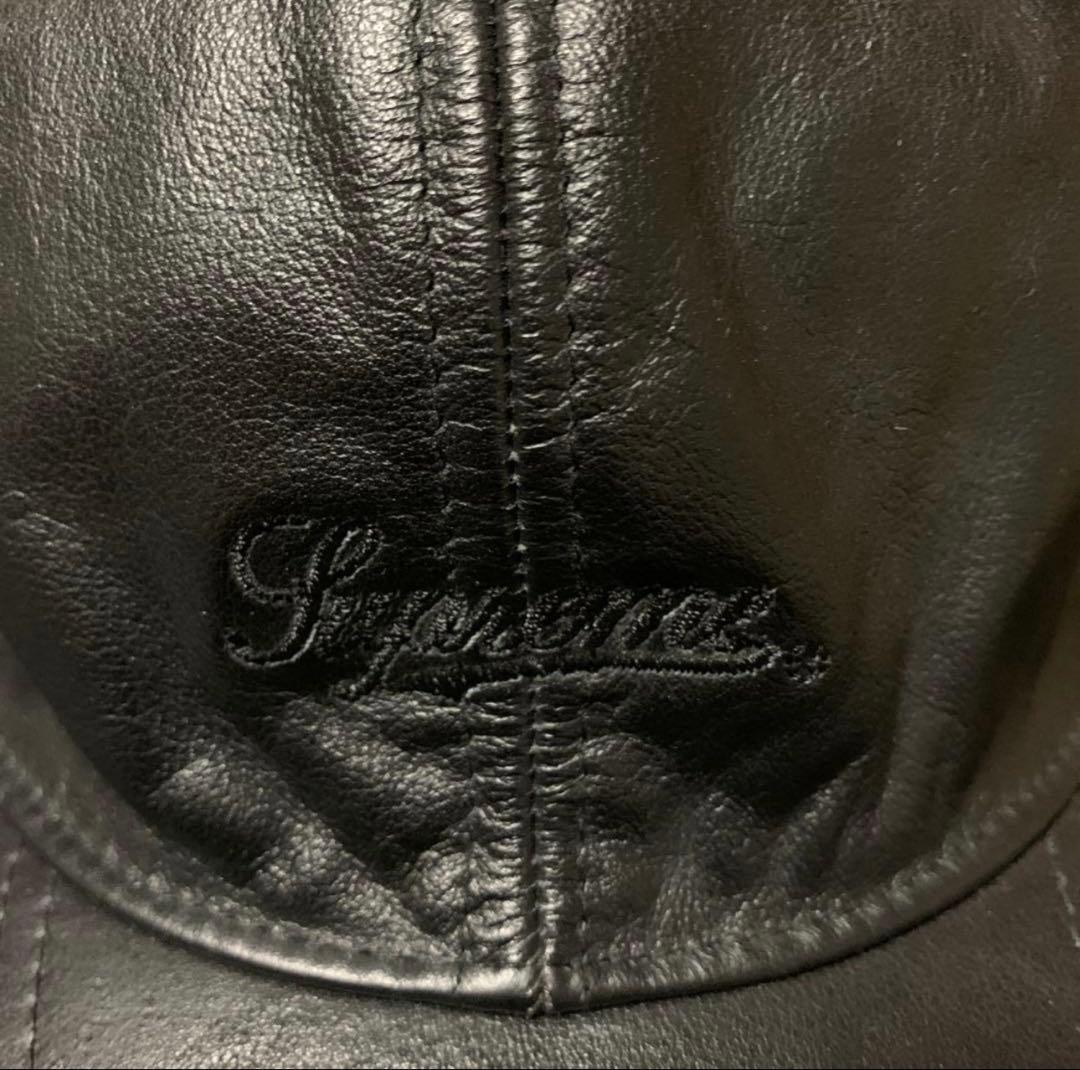 supreme レザーキャップ