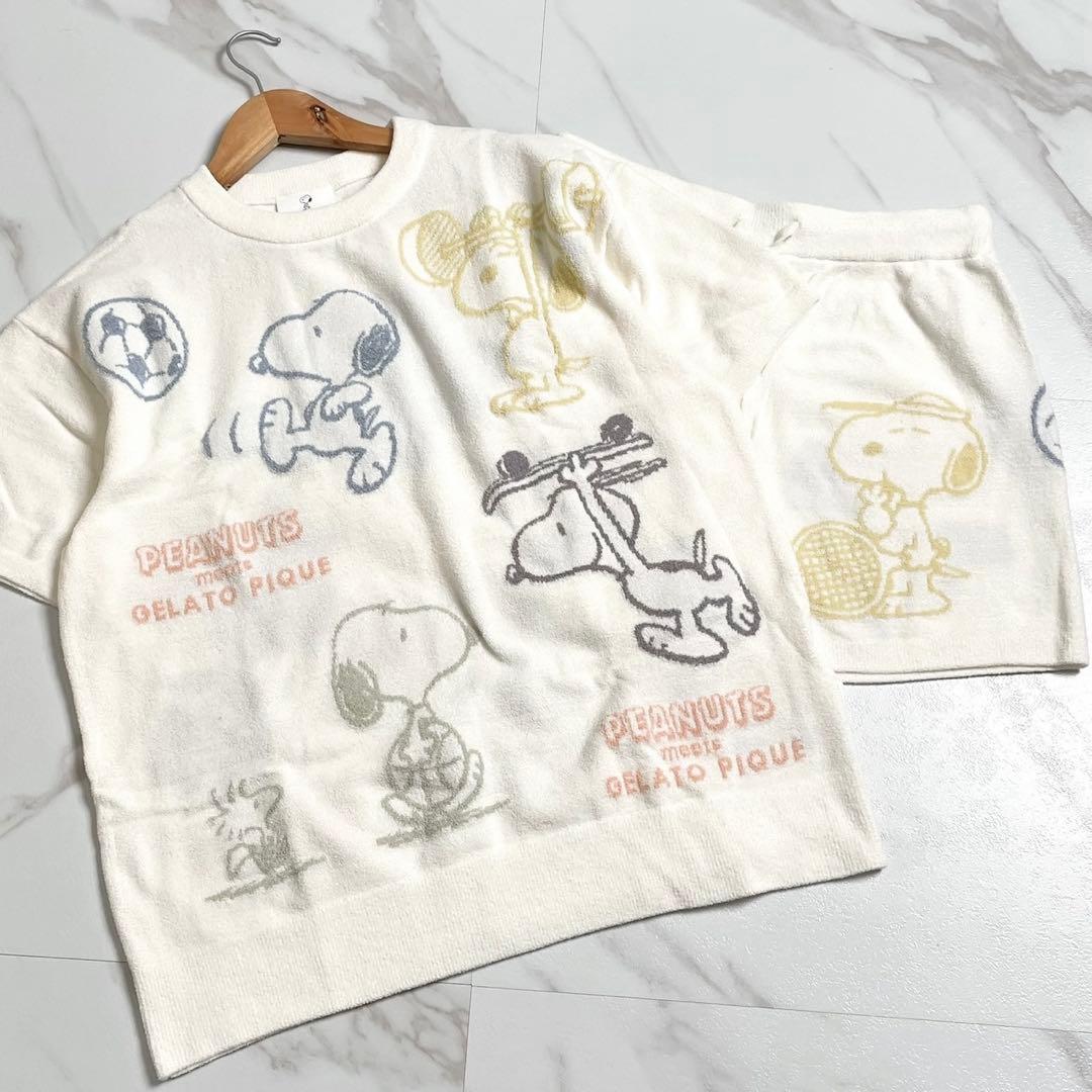 オンライン限定✨ジェラピケ　総柄ジャガードプルオーバー&ショートパンツセット