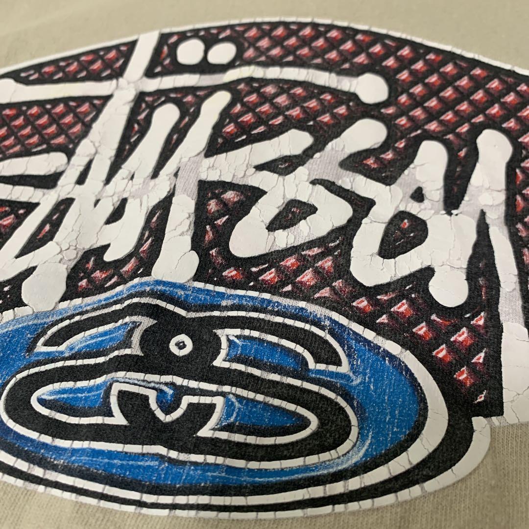 【希少/90s紺タグ】Stussy オールドステューシー 発泡プリントTシャツ