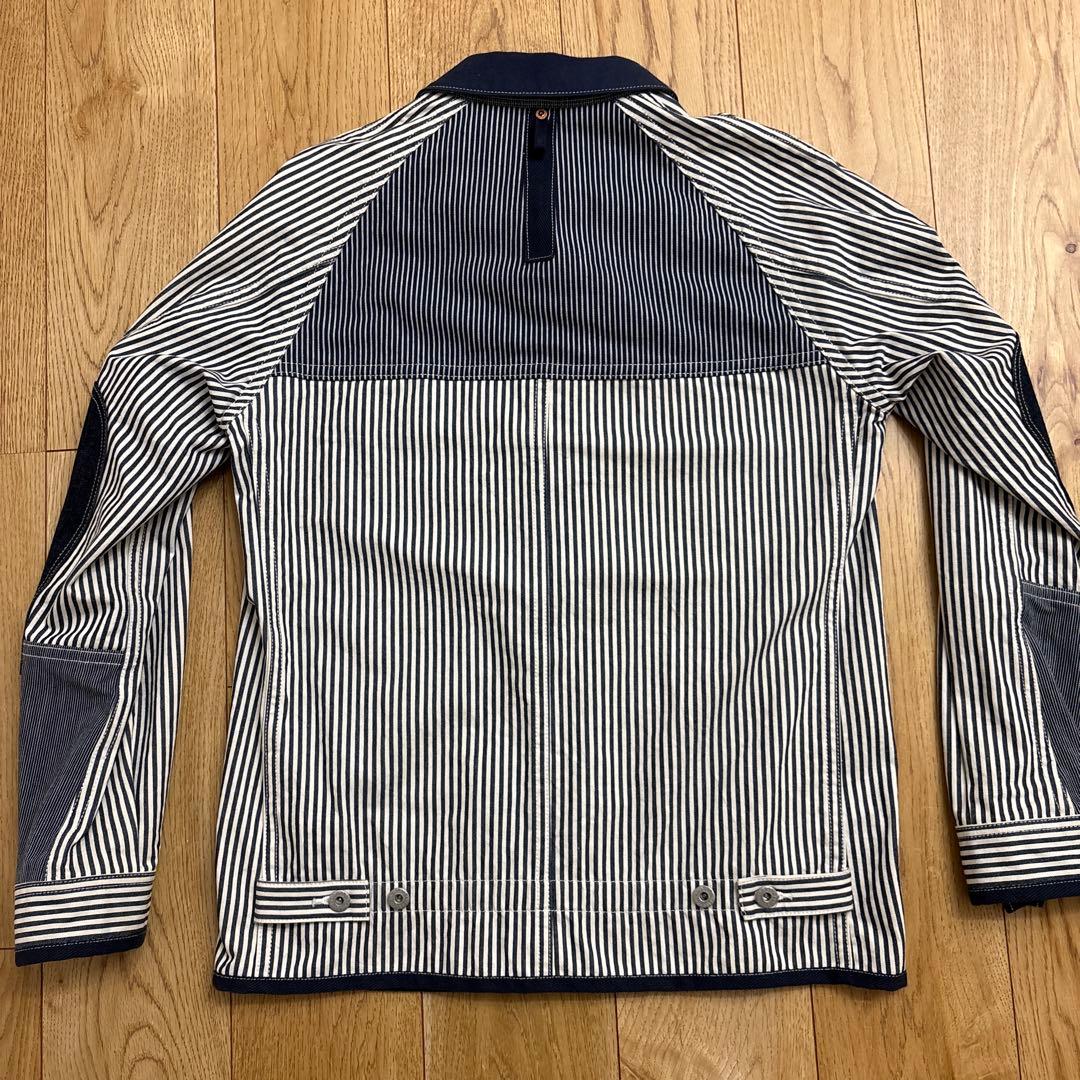 レア　JUNYA WATANABE MAN ストライプデニムカバーオール M