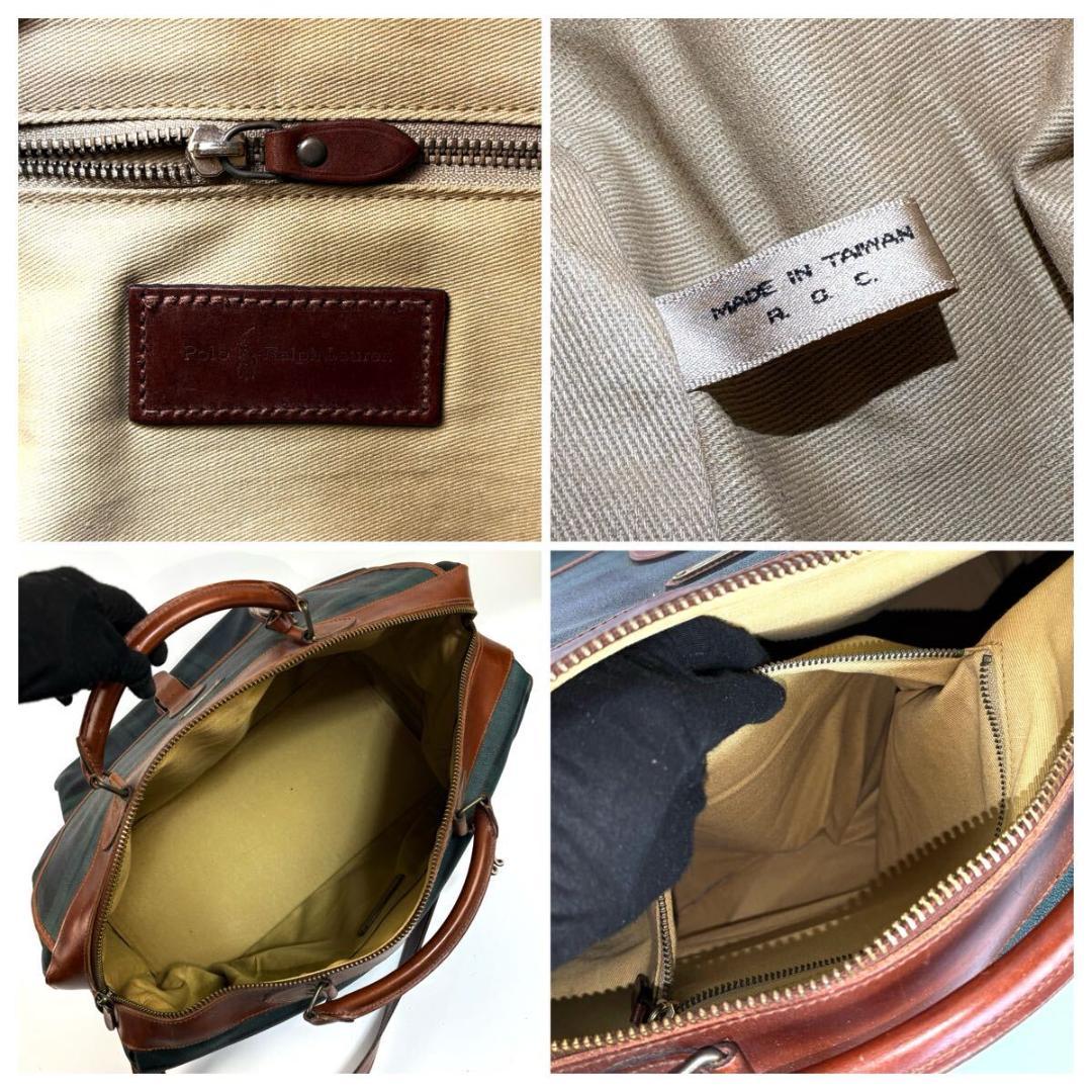 【美品】ポロ ラルフローレン 2way 大容量 フラップ ボストン ゴールド金具