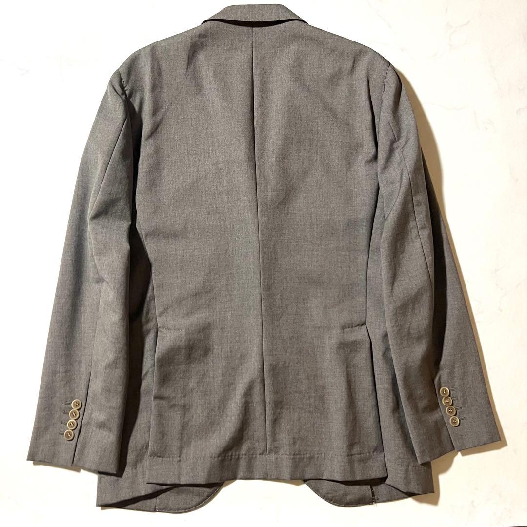 美品 ブルネロクチネリ テーラードジャケット グレージュ 50 XL ウール