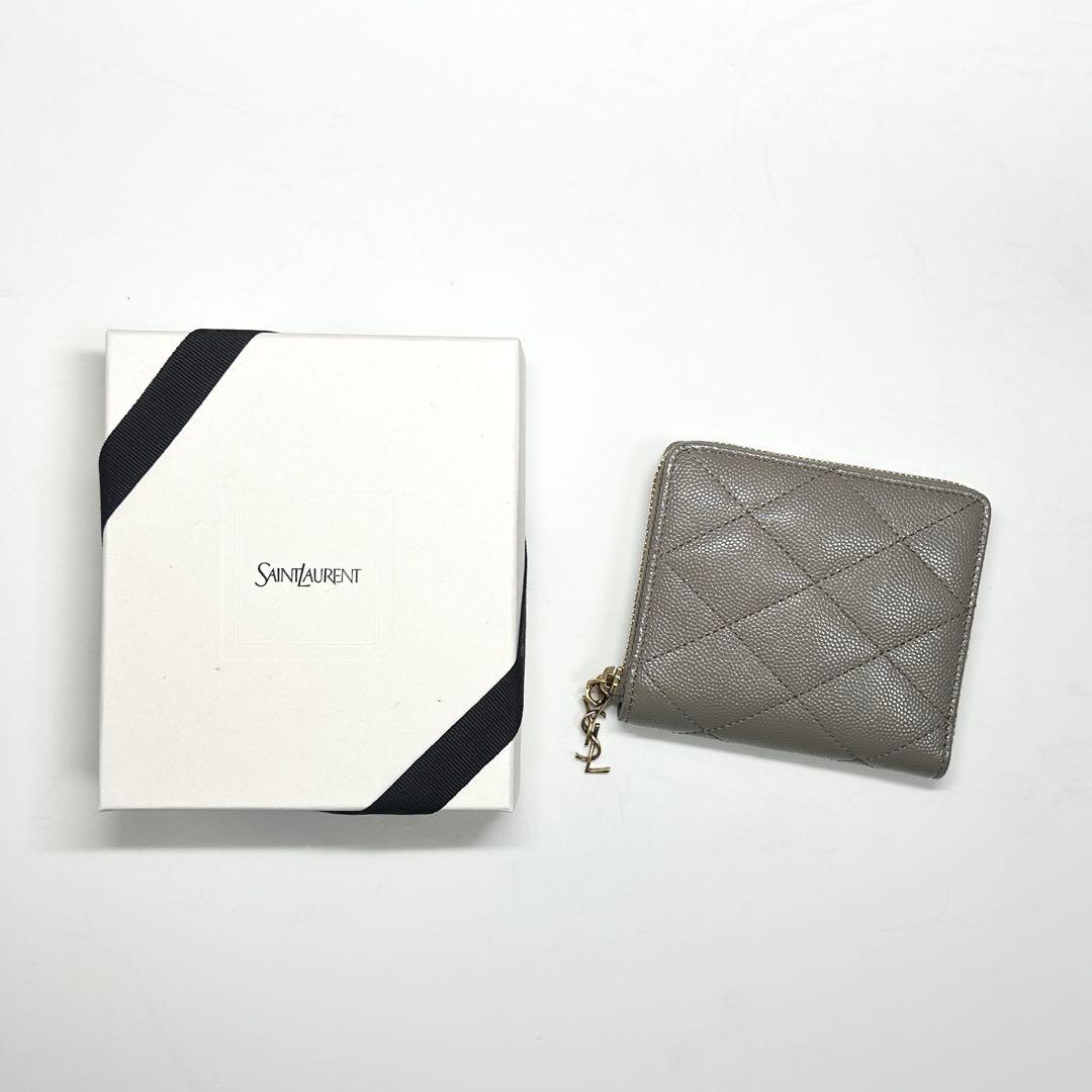 SAINT LAURENT 26春夏 カサンドラ ビジュー コンパクトウォレット