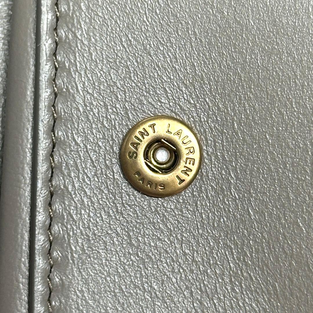 SAINT LAURENT 26春夏 カサンドラ ビジュー コンパクトウォレット