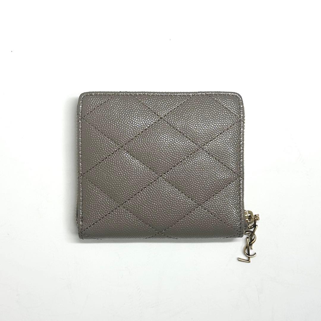 SAINT LAURENT 26春夏 カサンドラ ビジュー コンパクトウォレット