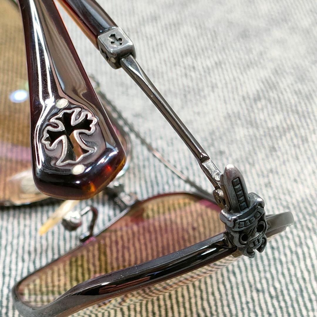 美品 クロムハーツ サングラス CHROME HEARTS ダガーメガネ正規保証