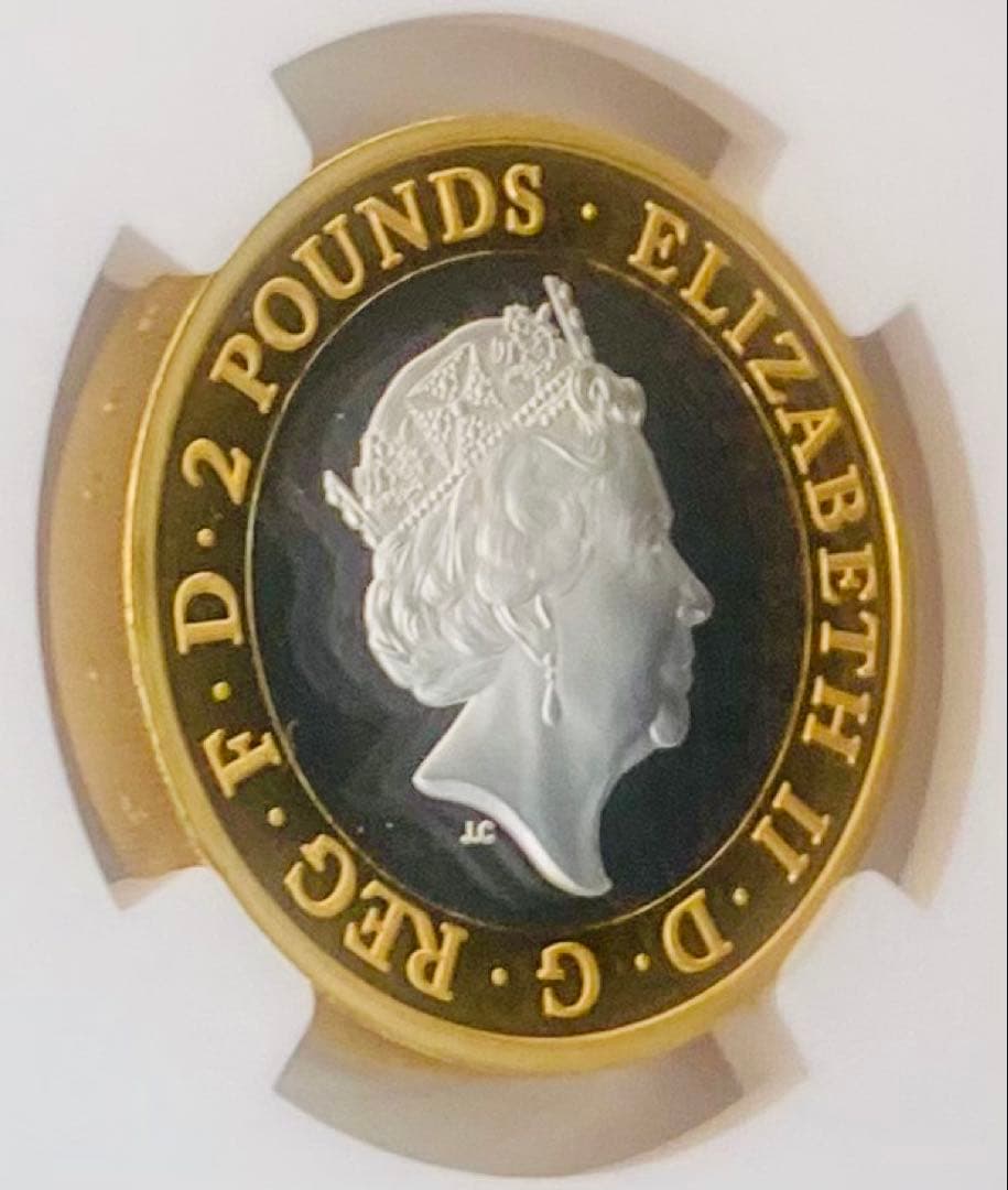 2020年 イギリス メイフラワー号出航400周年記念 2色金メッキプルーフ銀貨